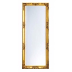 Guld spejl facetslebet let barok 60x150cm - Se flere Guldspejle
